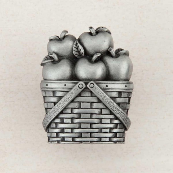 Acorn Mfg Artisan Collection Apple Basket Knob, Antique Pewter DQAPP - main
